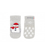 Laden Sie das Bild in den Galerie-Viewer, Rutschfeste Socken &quot;Schneemann&quot; - Unisex Kind
