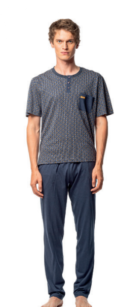 pigiama lungo con mezza manica 