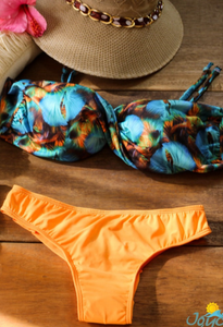 Bikini arancio "Pavone" - Donna