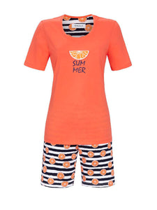"Orange" Pyjama - Damen