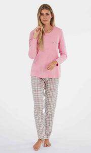 Flanell-Pyjama "Country Rose" - Damen