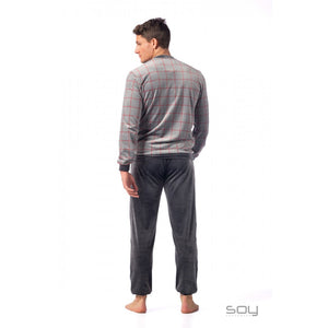 Plüsch-Pyjama "Square" für Herren